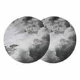 thumbnail image 1 of Gray Ombre Clouds Round 13 Inch Placemats Set of 2, Modern Abstract Art Gradient Cloud HeatResistant Non Slip Place Mats for Dining Table, Wipeable Braided Kitchen Table Mats for Housewarming, 1 of 9