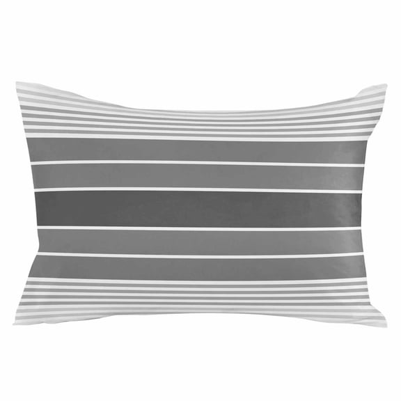 Gray Ombre Stripe Throw Pillow Cover 20 x 36 Inch Decorative Pillow Cover Vintage Minimalist Gradient Lines Lumbar Pillowcase Seasonal Rectangle Cushion Case for Couch Sofa Bed Living Room