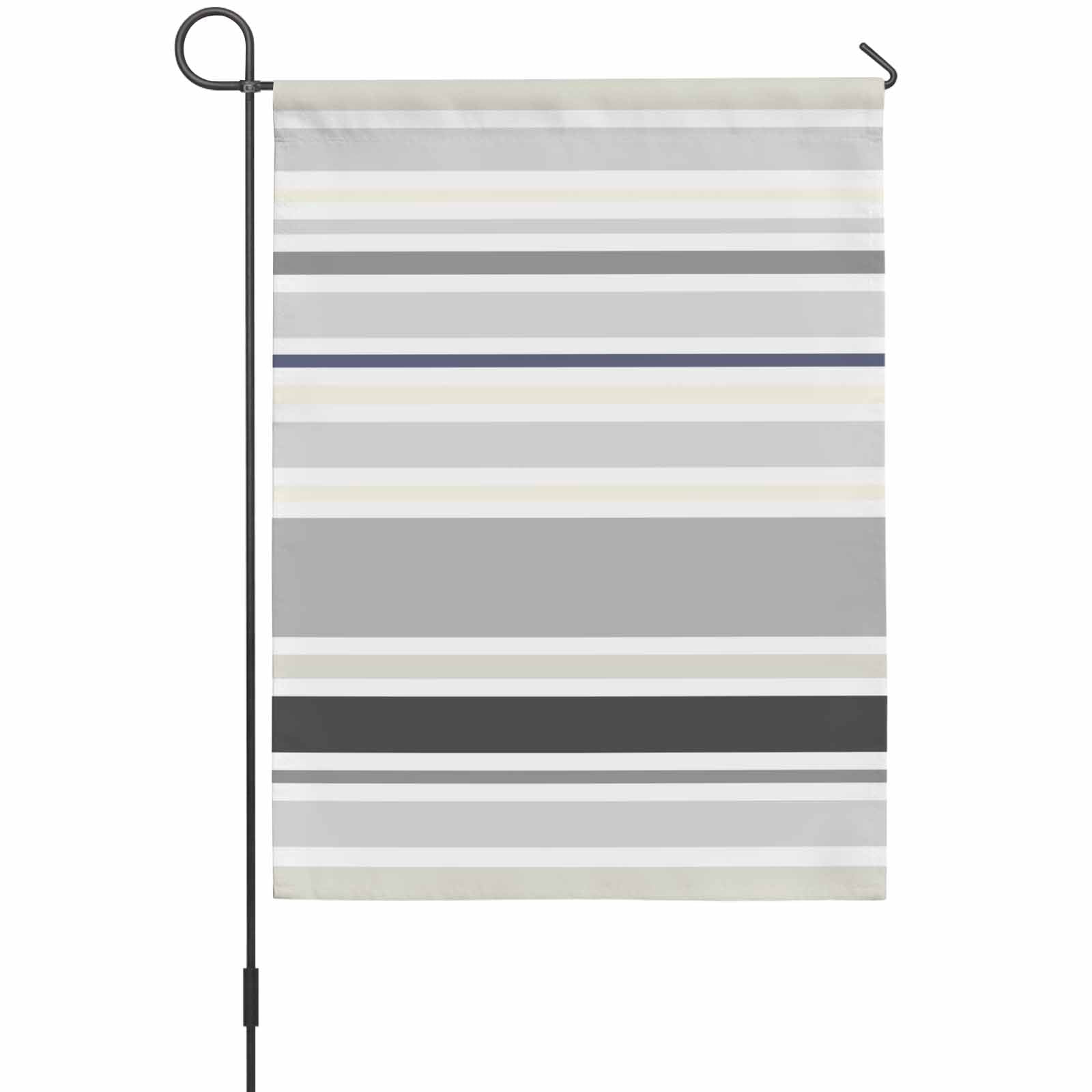 Gray Ombre Stripes House Flag 28 x 40 Inches, Lines Art Weather Proof Outdoor Patio Flags Double Sided Small House Decoration for Yard Lawn Outside Home
