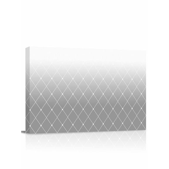 Gray Ombre Wall Art for Living Room,Canvas Picture Wall Decor for Bathroom Bedroom,Modern Geometric Abstract Rhombus Striped Painting Artwork for Office Kitchen Hallway Dining Room Home Decor 12"x16"