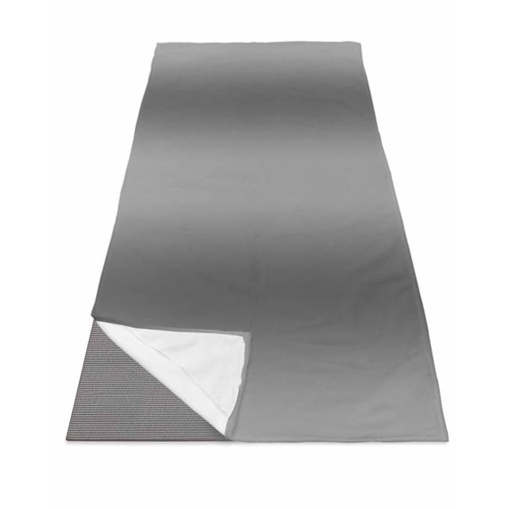 Gray Ombre Yoga Towel for Hot Yoga Non Slip, Modern Abstract Art Farmhouse Gradient Yoga Mat Towel Absorbent Yoga Sweat Towels Microfiber Hot Yoga Blanket for Bikram Pilates 26"x70"