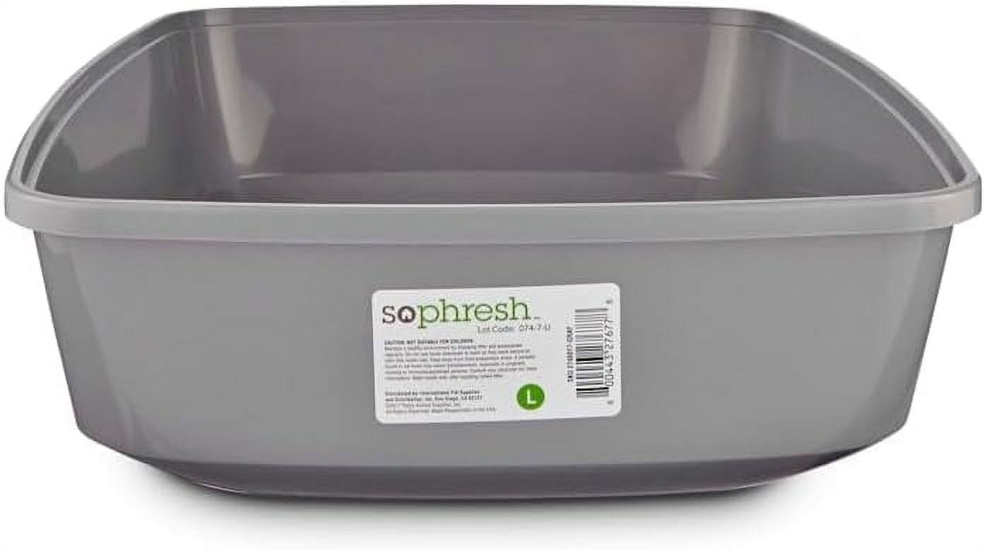 Gray Open Box, Large Cat Litter