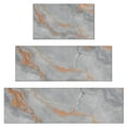thumbnail image 1 of Gray Orange Marble Pattern Kitchen Rugs Sets Of 3,Kitchen Runner Rugs Non Skid Washable,Decorative Kitchen Floor Mats for Kitchen,Sink,Laundry,17"x30"+ 17"x47" + 17"x59", 1 of 6