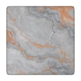 thumbnail image 1 of Gray Orange Marble Pattern Square Fitted Tablecloth with Elastic Edge,Square Table Cover,Washable Elastic Table Cover for Home Kitchen Party Decor 34"x34", 1 of 6