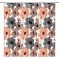 thumbnail image 1 of Gray Orange Shower Curtain Watercolor Flower Retro Floral Morden Boho Spring Garden Plant Fabric Bathroom Decor Set with Hooks (36" WX70 H), 1 of 3
