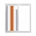 thumbnail image 1 of Gray Orange Window Privacy Film, Modern Gradient Geometric Static Cling UV Sun Blocking Tint Film Heat Control Windows Films for Bedroom Bathroom, Window Stickers 29.5"x78.7", 1 of 8
