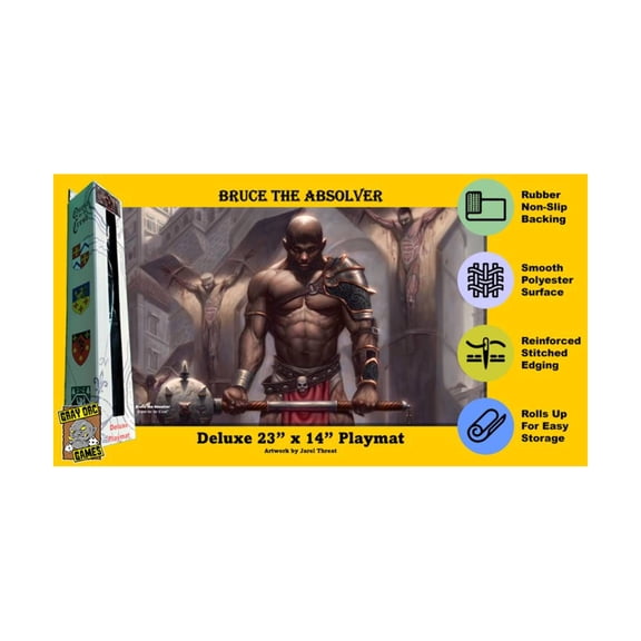 Gray Orc Games Quest for the Crest Playmat - Bruce the Absolver New