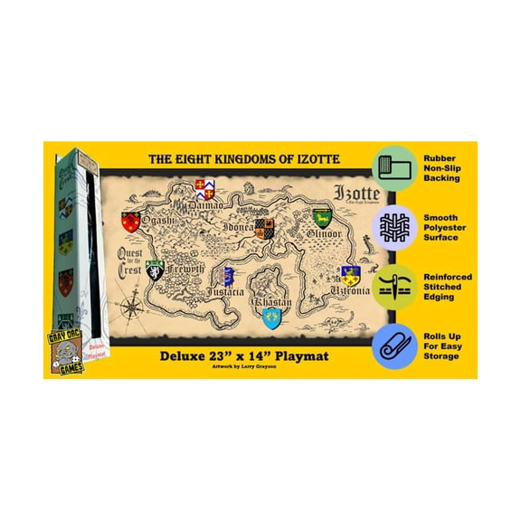 Gray Orc Games Quest for the Crest Playmat - Izotte New