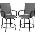 thumbnail image 1 of Gray Outdoor Bar Stools / All-Weather Use / Powder Coated Steel for Durability, 1 of 5