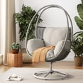 thumbnail image 1 of Gray Outdoor Chair With Swivel Nature, Pe And Iron Trait, Built Frame, 1 of 5