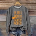 thumbnail image 1 of Gray Oversized Halloween Sweatshirt Women Crew Neck 2026 Fall Tunic Tops Blouses Print S, 1 of 4