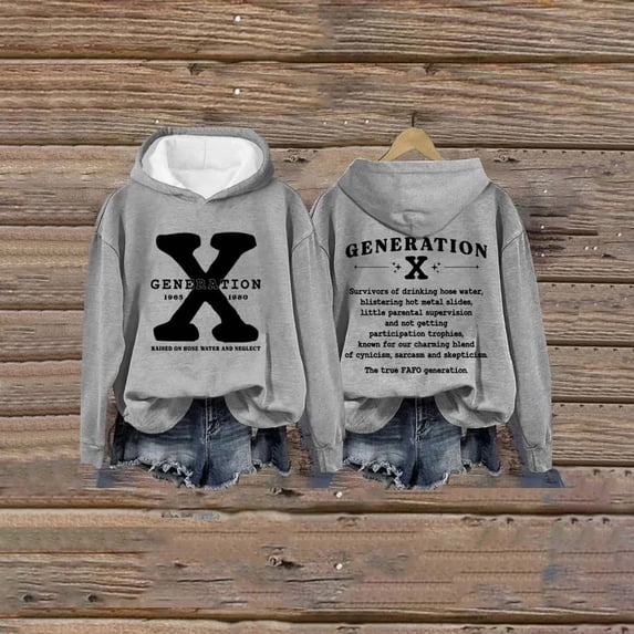 Gray Oversized Sweatshirts for Women Generation X Halloween Hoodie Fashionable Top Printed Floral Sweatshirt Hoodie Fall Trendy Outfits