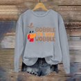thumbnail image 1 of Gray Oversized Sweatshirts for Women Gobble You Wobble Shirt Oversized Fall Graphic Pullover Top Fall Trendy Outfits, 1 of 1
