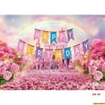 thumbnail image 1 of Gray PInk Brick Wall Happy Birthday Photography Backdrops Props Texture Childr Party Theme Photo Studio Background QZ-24, 1 of 5