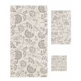 thumbnail image 1 of Gray Paisley Floral Towel Set of 3, Soft Microfiber Bath Towels, Hand Towel, Washcloths, Farmhouse Spring Summer Flowers Quick-Dry Absorbent Towels for Bathroom Kitchen Hotel Beach Gym Spa, 1 of 7