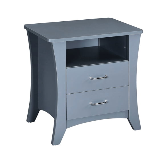 Gray Particle Board Model - Drawer and Compartment Function - Bedside Placement - Store Nighttime Things