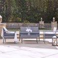 thumbnail image 1 of Gray Patio Furniture Outdoor 4Pcs Rattan Sofa Garden Set, 1 of 2