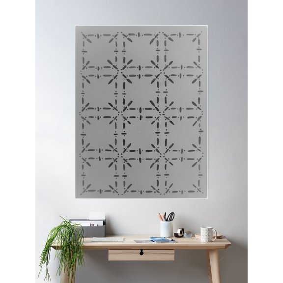 Gray Pattern Poster Wall Art, Modern Wall Decor For Living Room Bedroom, 8x12 UNFRAMED