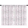 thumbnail image 1 of Gray Pink Baseball Stitches Pattern Insulated Teens Curtains Set Of 2, Bedroom Essentials, Toddler Room Decor 52"x84", 1 of 5