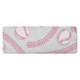thumbnail image 1 of Gray Pink Baseball Stitches Pattern Kitchen Rug Mat,Kitchen Runner Rugs Non Skid Washable,Decorative Kitchen Floor Mats for Kitchen,Sink,Laundry,17"x47.2", 1 of 7