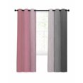 thumbnail image 1 of Gray Pink Gradient Blackout Curtains 72 Inches Length, Ombre Farmhouse Rustic Wood Window Treatment Thermal Insulated Drapes for Bedroom Living Room 2 Panels 104x72 Inches, 1 of 8
