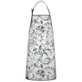 thumbnail image 1 of Gray Pioneer Flower Pattern Apron-Garden Aprons for Women with Pockets-Cotton Linen Waterproof Kitchen Cooking Gardening Aprons Adjustable for Kitchen,Cooking,BBQ and Salon 33x27 Inch, 1 of 7
