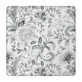 thumbnail image 1 of Gray Pioneer Flower Pattern Square Fitted Tablecloth with Elastic Edge,Square Table Cover,Washable Elastic Table Cover for Home Kitchen Party Decor 34"x34", 1 of 6