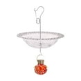 thumbnail image 1 of Gray Plastic Bird Feeder, Multifunctional Bird Feeder with A Painted Glass Ball Pendant, Yard Garden Decorations Gifts for Bird Feeder (1Pc, Gray), 1 of 7