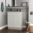 thumbnail image 1 of Gray Plywood Floor Vanity Sink Base Cabinet - 34.5" For Kitchen And Bathroom 35.08 Lb In, 1 of 2