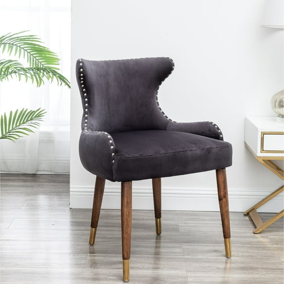 Gray Polyester - Button Tufted Backrest - Dining Area / Adds Elegant Touch