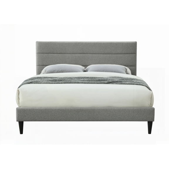 Channel Design Twin Sized Bed in a Box with USB and Gray Polyester