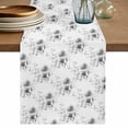 thumbnail image 1 of Gray Poppy Flowers Table Runner 70 Inches, Spring Eucalyptus Leaves Rustic Bed Runner Dresser Scarves Tabletop for Indoor Outdoor Parties/Ceremony/Banquet, 13" x 70", 1 of 9