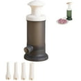 thumbnail image 1 of Gray Press-Type Enema Machine Kit/ Household Manual Sausage Stuffer Machine Vertical Sausage Stuffer With 4 Nozzles & Stainless Build Homemade Sausage Tools For Indoor And Outdoor Use, 1 of 9