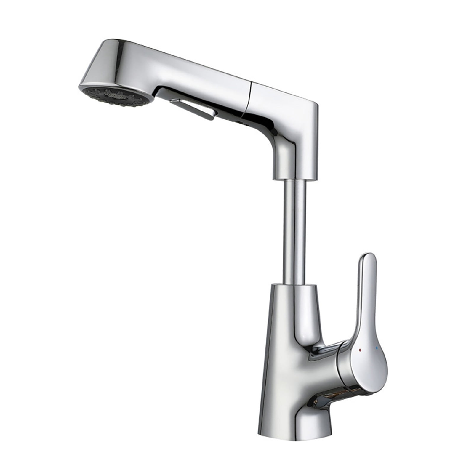 Gray Pulltype Lifting Faucet Hot And Cold Basin Faucet Copper Bathroom