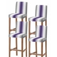 thumbnail image 1 of Gray Purple Bar Stool Covers Set of 4, Modern Gradient Geometric Stretch Washable Bar Chair Covers with Backs, Removable Pub Counter Height Chair Cover for Kitchen Dining Room Cafe, 1 of 7