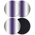 thumbnail image 1 of Gray Purple Coasters Set of 4, Modern Gradient Geometric Absorbent Coasters for Drinks, Coaster for Bar Office Dining Coffee Table Accessories Decor, Non Slip Round Desk Coaster, 1 of 9