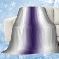 thumbnail image 1 of Gray Purple Cooling Blanket, Lightweight Breathable Summer Throw Blanket with Double Sided Cold Effect, Modern Gradient Geometric Picnic Beach Blankets Bed Sheet for Hot Sleepers 50"x60", 1 of 8
