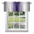 thumbnail image 1 of Gray Purple Kitchen Curtain Valances for Windows Farmhouse Short Curtains, Modern Gradient Geometric Rod Pocket Valance Curtain for Bedroom Cafe Living Room 42"x12", 1 of 8