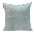 thumbnail image 1 of Gray Quilted Diamonds Velvet Solid Color Throw Pillow, 1 of 3
