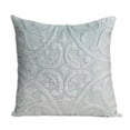 thumbnail image 1 of Gray Quilted Velvet Square Throw Pillow, 1 of 1