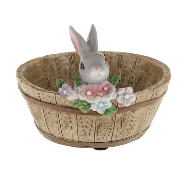 Gray Rabbit Pot Planter for Flowers Succulent Plant Case