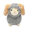 thumbnail image 1 of Gray Ram Sheep Plush Toys 12 Inch Soft Fluffy Stuffed Animal Cuddly Decorative Plushie for Nursery Couch Car Single Pack, 1 of 6