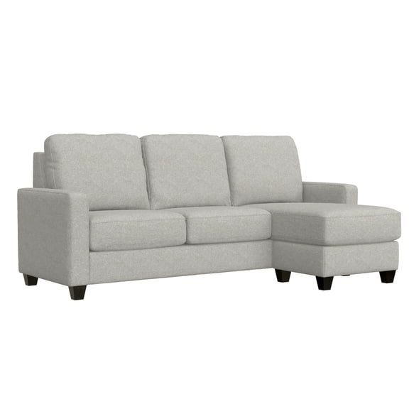 Gray Reconfigurable Sectional Sofa with Easy Assembly Modular Design for Living Room Contemporary Style Durable Fabric Couch with Included Tools