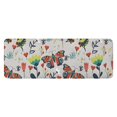 thumbnail image 1 of Gray Red Flower Butterfly Pattern Kitchen Rug Mat,Kitchen Runner Rugs Non Skid Washable,Decorative Kitchen Floor Mats for Kitchen,Sink,Laundry,17"x47.2", 1 of 7
