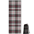 thumbnail image 1 of Gray Red Plaid Checkered Pattern Hot Yoga Mat Towel Non Slip for Hot Yoga - Quick-Drying Yoga Mat Cover with 4 Corner Pockets with Travel Bag - Hot Yoga Towel Non Slip 74"x26", 1 of 6