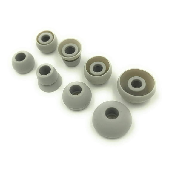 Gray Replacement Earbud Tips for Beats Powerbeats3 Wireless Stereo Headphones - Small, Medium, Large, and Double Flange (Gray)