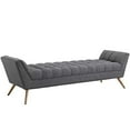 thumbnail image 1 of Modway Response Upholstered Fabric Bench in Gray, 1 of 6