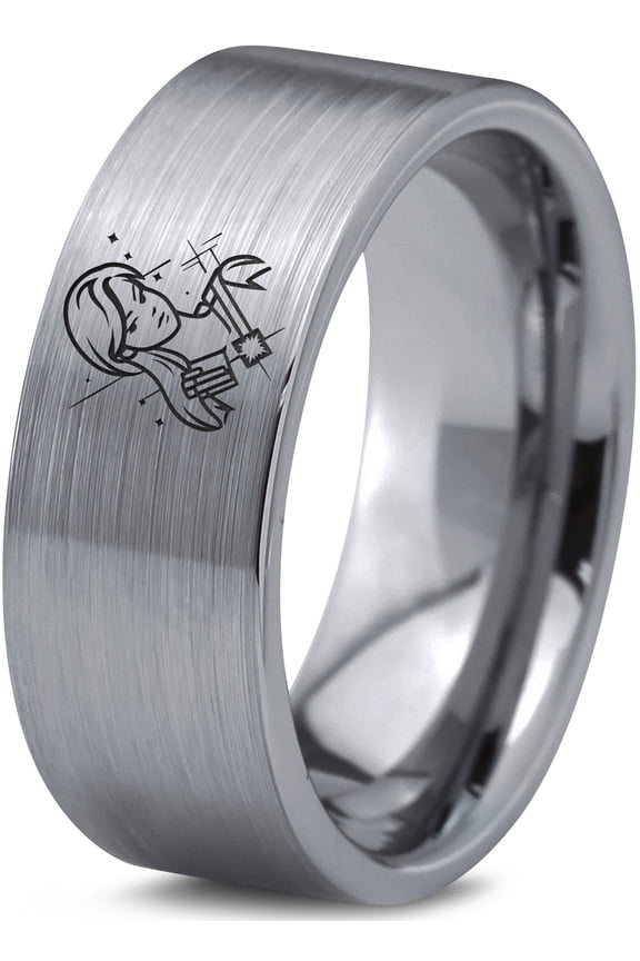 Wedding Gamer Tungsten Grey Promise Ring Trending Best Man Gift Nerdy Gifts Handmade Item