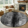 thumbnail image 1 of Gray Round Area Rug 7 FT,Non Slip Living Room Area Carpet,Retro Oil Painting Modern Abstract Art Aesthetics Washable Soft Circular Rug Non-Shedding Floor Carpet for Bedside Office Play Room Classroom, 1 of 9