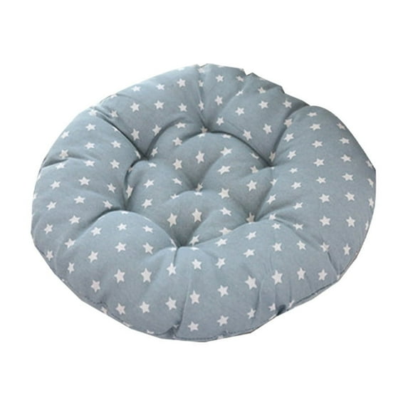 Gray Round Memory Foam Cushion 16/18 Inch Non-Slip Chair Pad for Office Patio, Thick Floor Pillow Multi-Person Use
